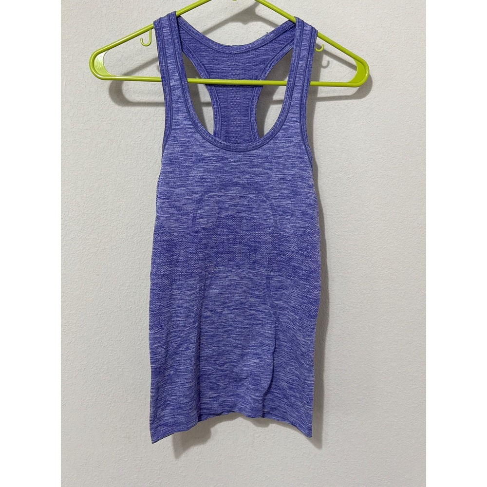 Lululemon Swiftly Tech Tank Women Size 2 Purple Heathered Racerback Athletic Top